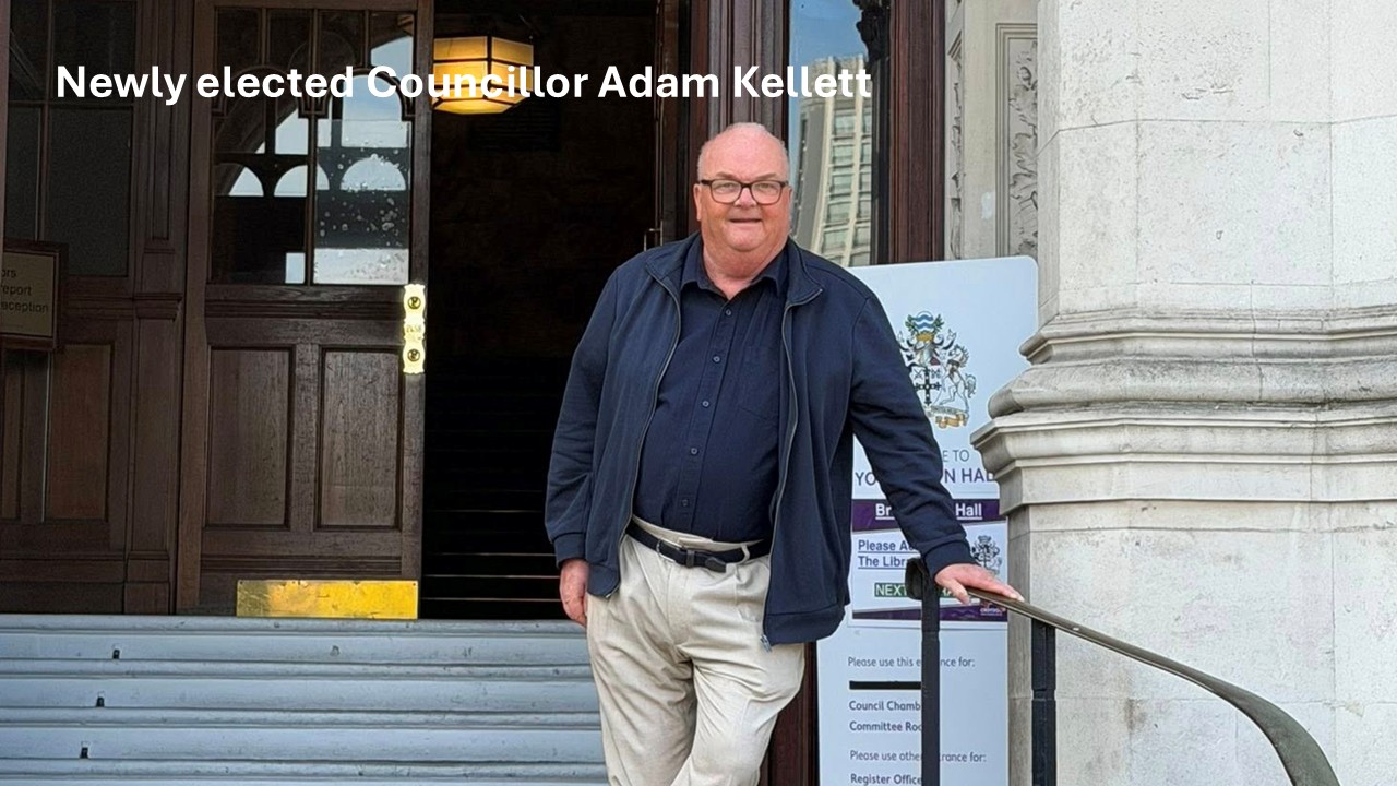 Newly elected Councillor Adam Kellett